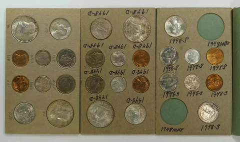 1948 P / D / S DOUBLE MINT SET GEM BU BRILLIANT UNCIRCULATED - ORIGINAL Cover