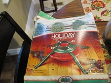 Holiday Christmas Tree Stand 5.5" diameter tree trunk metal 4 leg seamless water