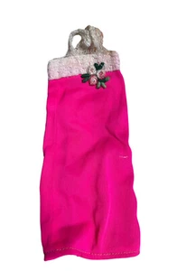 Vintage 1970s-80s Barbie Pink Dress Hong Kong Dress - Picture 1 of 5
