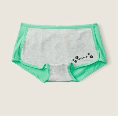 VICTORIAS SECRET ROSA LOGO BOYSHORT PANTY ROPA INTERIOR. Nuevo con etiquetas Foto 1 de 4