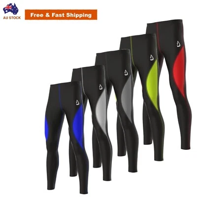 Mens Compression Skin Fit Tights Thermal Base Layer Gym Yoga Active Armour Pants - Image 1 of 4