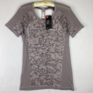 Nuevo con etiquetas Top para mujer UNDER ARMOUR HEATGEAR malva rendimiento manga corta espalda deportiva M - Imagen 1 de 14