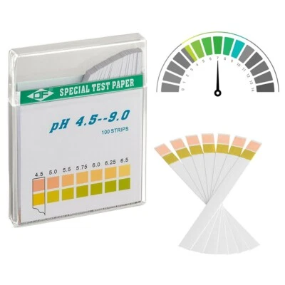 PH Teststreifen PH Papier 100 St��ck 4.5-9.0 Indikator F��r Aquarien Kits 6 - Bild 1 von 4