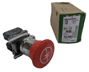 Schneider XB4AEQ4020S1 Push Button Switch Red with 2-NC Panel Mount 22mm NEW - Picture 1 of 8