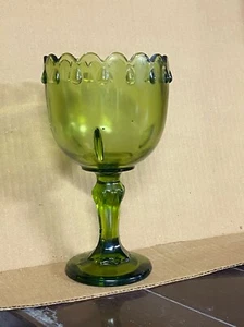 Indiana Glass Green Teardrop Compote Glass/ Planter - Picture 1 of 4
