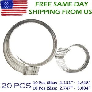 24 Pcs Universal Adjustable Axle CV Joint Boot Crimp Clamps Large + Small Kit US - Picture 1 of 5