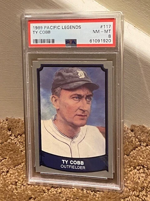 1989 Pacific Legends Ty Cobb PSA 8 #117 Card NEW CASE LOW POP - Image 1 of 1
