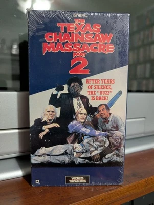 The Texas Chainsaw Massacre 2 VHS 1990 2nd Release SEALED Video Treasures - Image 1 of 4