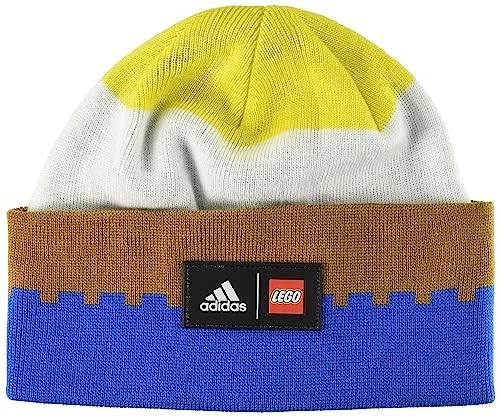 Adidas Niños Clásico LEGO R Tejido Gorro Sombrero HAU80 Shock Azul/Mesa/Blanco/Amarillo Foto 1 de 1