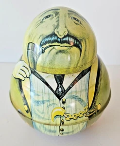 Lata de tabaco vintage, Bristol Cheinco Industries 1979 Roly Poly, hombre de negocios MIRAR - Imagen 1 de 5