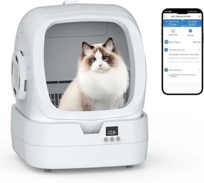 Automatic Cat Litter Box: Self-Cleaning,APP Control, Weight Monitor, Ultra-Quiet - Image 1 of 4