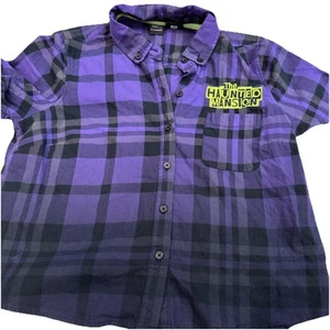 Disney Parks Her Universe Haunted Mansion Button down  Hitchhiking Ghost Small - Picture 1 of 10