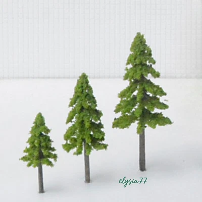 15PC Miniatures Pine HO/OO Scale Spring Landscape Plants Railway Scenery Model - Image 1 of 4