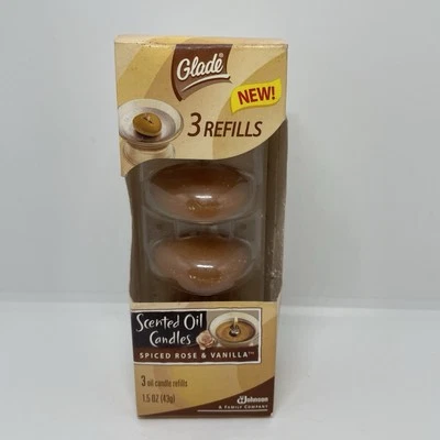Recargas de velas de aceite perfumadas Glade Spiced Rose & Vanilla (1 caja con 3 recargas) 2006 Foto 1 de 4