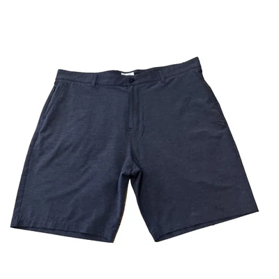 Reyn Spooner 短裤男式 40 灰色炭黑色限量版弹力腰斜纹布 40x10 — 第 1/4 张图片