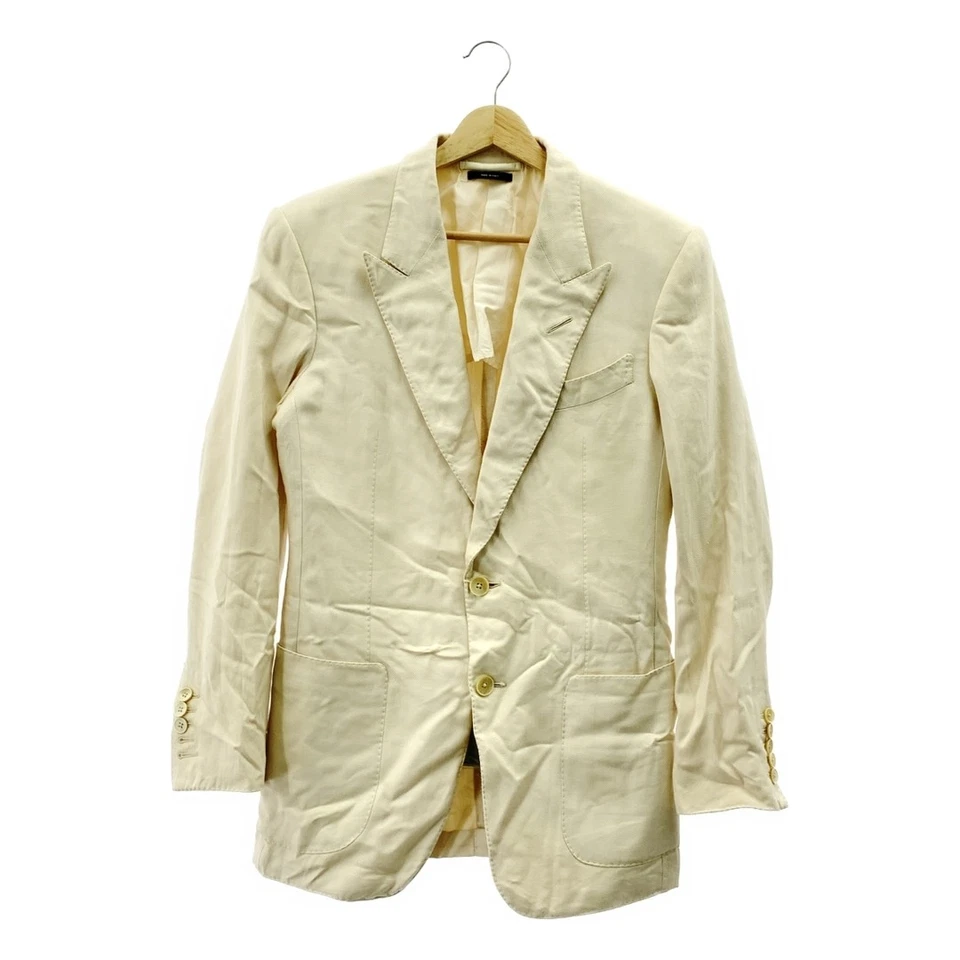 Chaqueta a medida Tom Ford mezcla de seda espiga 2b pico drapeado 44 usada KLDR-0 Foto 1 de 4