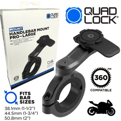QUAD LOCK Motorrad Pro Lenkerhalterung Handy schwarz Groß  Bware - Bild 1 von 3