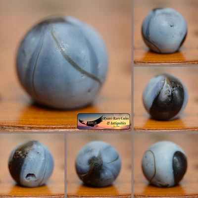 Handmade Slag Marble, 11/16 in, Single Pontil Type, Good+, 1860-1920, S1553 - Image 1 of 4