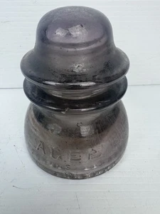 VINTAGE AGEE Cd 154 S Mold Amethyst Glass Telephone Insulator Australian - Bild 1 von 5