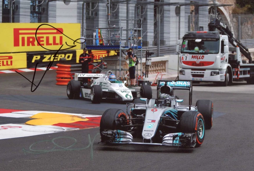 Keke Rosberg & Nico Rosberg FORMULA ONE 亲笔签名,亲自签名照片 — 第 1/1 张图片