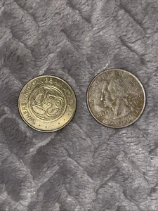 Dateless Small Size Chuck E Cheese Token Brass 22.5 mm - Picture 1 of 2