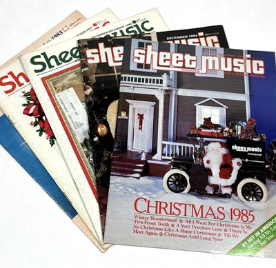 Vtg 1980s Sheet Music Magazine Christmas Favorites Holiday Songs Lot of 5 Issues - Image 1 of 4