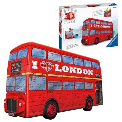 Rompecabezas Ravensburger Red London Bus 3D para niños de 8 años - 216 piezas Foto 1 de 4