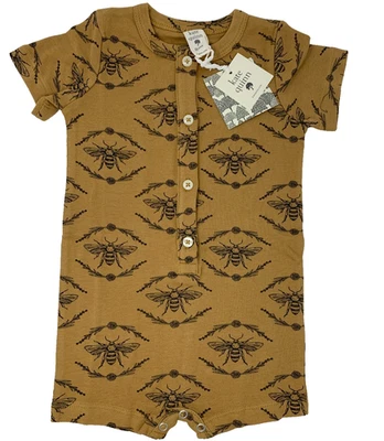 Новый с Ярлыками Kate Quinn мальчиков девочек 18-24 месяцев яблоко корицы пчелы органический хлопок Детский комбинезон - Изображение 1 из 4