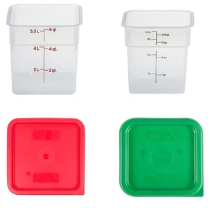 Containers With Lids - 4 Quart and 6 Quart Food Storage Set - 2 Pack - Picture 1 of 1
