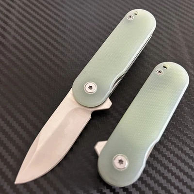 6” Emerald Green Mini Tactical Ball Bearing Open Blade Folding Pocket Knife - Image 1 of 4