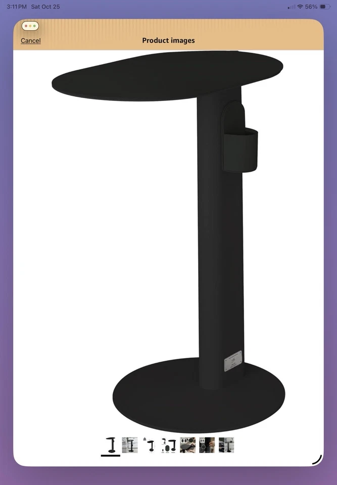 Mesa de centro oval minimalista acabamento moderno areia resistente a riscos base estável fo - Imagem 1 de 4