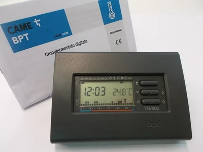 CAME BPT TH/400 GR CRONOTERMOSTATO SETTIMANALE A BATTERIE CON MANUALE GRIGIO