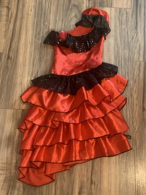 Niña Rojo Flamenco 💃 Bailarina Talla S 4 - 6X Rubíes Disfraz Halloween Juegos con disfraces Foto 1 de 4