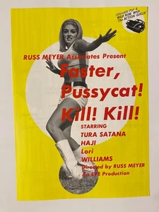 Folleto de película Chirashi japonés Faster Pussycat Kill explotación chica mala - Imagen 1 de 2