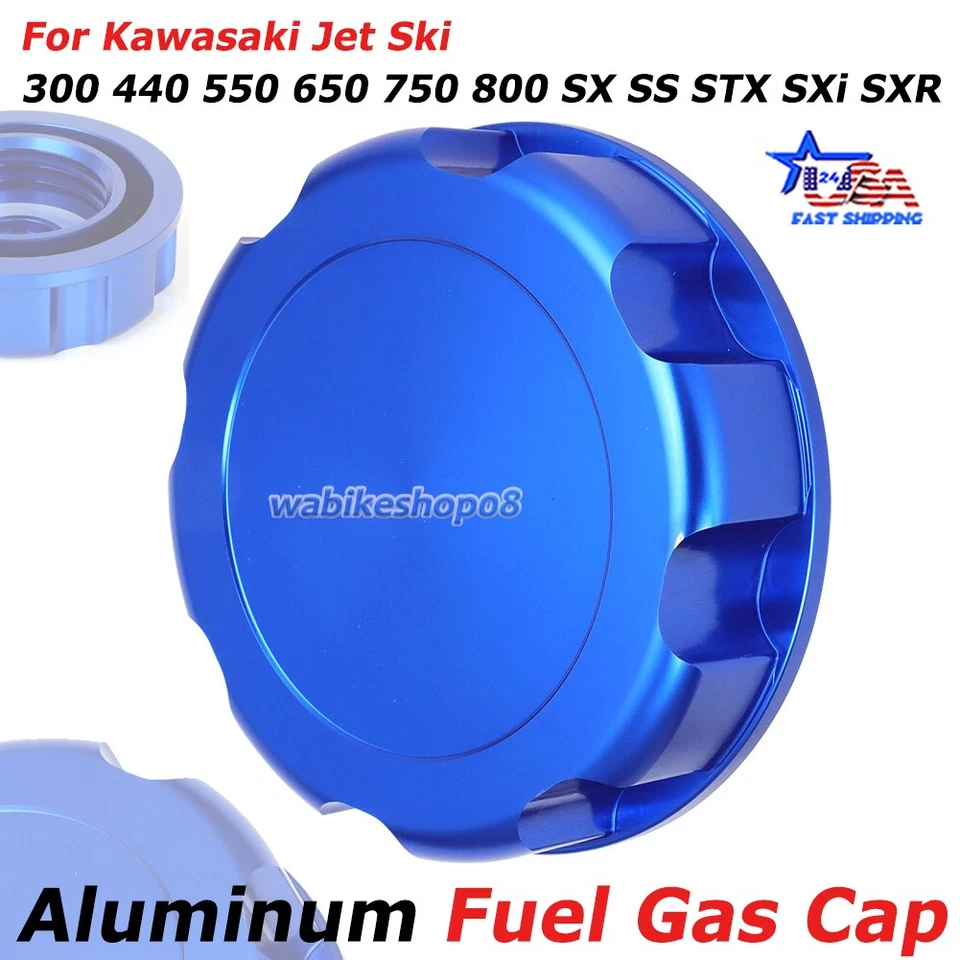 For Kawasaki Jet Ski Aluminum Fuel Gas Cap SS SX STX SXi ZXi 750 SXR 800 SX 650 - Изображение 1 из 4