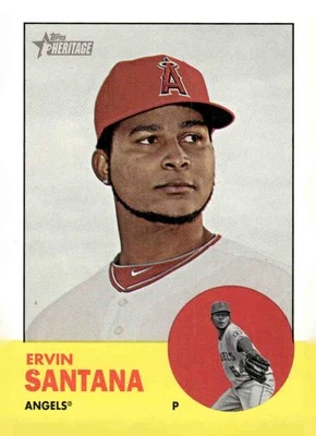 2012 Topps Heritage #322 Ervin Santana - Image 1 of 2