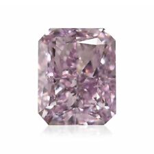 0.26Cts Fancy Pink Purple Loose Diamond Natural Color Radiant Cut GIA Certified