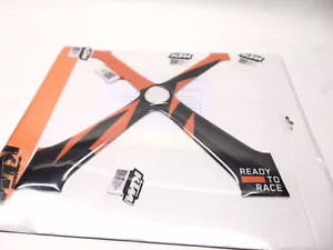 Neu Original KTM Bike Ständer Aufkleber Set 4x Sticker Ready To Race schwarz orange - Bild 1 von 6