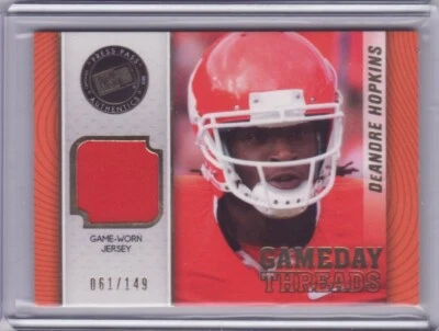 2013 Press Pass Showcase GameDay Threads Gold #DH DeAndre Hopkins /149 Jersey - Image 1 of 2