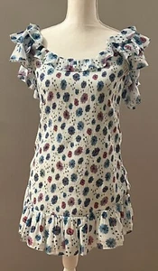 LoveShackFancy Dress XL Women’s Easter Kodie Deep Cotton Candy Smocked Mini NEW - Picture 1 of 9