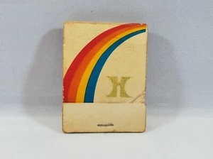 Vintage 1970s Hilton Hotels & Inns Rainbow Logo Matchbook Cover H - Picture 1 of 12