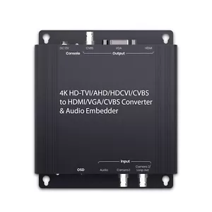 4K 8MP CCTV HD Analog Video to HDMI VGA CVBS Converter Supports 8MP Video Input - Picture 1 of 9