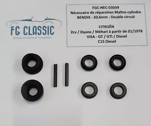 CITROËN 2CV / VISA - Nécessaire Maître cylindre BENDIX - 20.6mm - double circuit - Foto 1 di 1