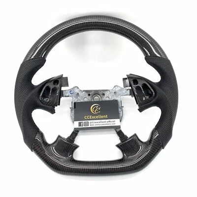 Real Black Carbon Fiber Steering Wheel Fit For Acura TL 2004 2005 2006 2007 - Image 1 of 4