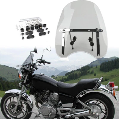 Manillar grande de 7/8"" 1"" parabrisas de humo para Yamaha Virago XV250 XV750 18"x16" Foto 1 de 4