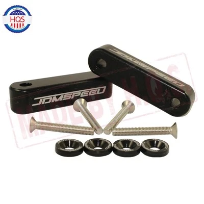 BLACK Hood Spacer Risers Set For 88-00 Honda Civic CRX 90-01 Acura Integra Foto 1 de 4