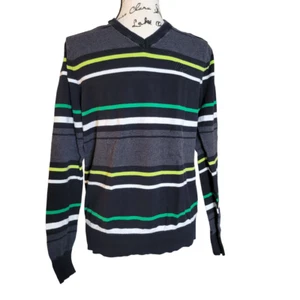 Much More gestreifter Pullover mit V-Ausschnitt - Größe S - Bild 1 von 9