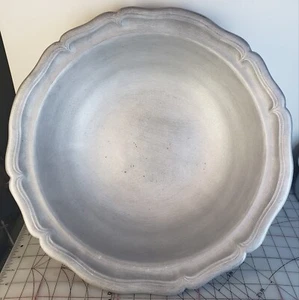 VINTAGE PEWTER LOOK WILTON ARMETALE COUNTRY FRENCH PUNCH BOWL, THE BIG ONE! - Picture 1 of 8