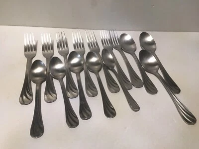 Lote de cubiertos de acero inoxidable Libbey LYF4 cena ensalada cuchara de té de colección Foto 1 de 4