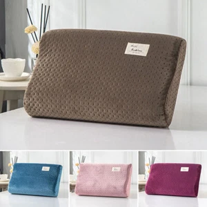 Funda de almohada de algodón látex espuma viscoelástica funda de cojín cuello suave funda de contorno - Imagen 1 de 17